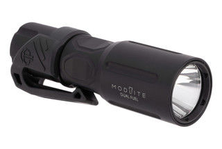 Modlite PLHv2 18350 Rechargeable Handheld Flashlight in Black includes a pocket clip